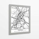 Vienna - Mapas negros 92 - Emiliano Deificus | Cuadro decorativo de Canvas Lab