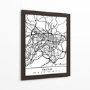 Taipei - Mapas negros 85 - Emiliano Deificus | Cuadro decorativo de Canvas Lab