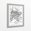 Taipei - Mapas negros 85 - Emiliano Deificus | Cuadro decorativo de Canvas Lab