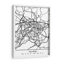 Taipei - Mapas negros 85 - Emiliano Deificus | Cuadro decorativo de Canvas Lab