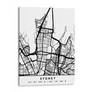 Sydney - Mapas negros 84 - Emiliano Deificus | Cuadro decorativo de Canvas Lab