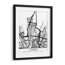 Sydney - Mapas negros 84 - Emiliano Deificus | Cuadro decorativo de Canvas Lab