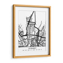 Sydney - Mapas negros 84 - Emiliano Deificus | Cuadro decorativo de Canvas Lab