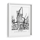 Sydney - Mapas negros 84 - Emiliano Deificus | Cuadro decorativo de Canvas Lab