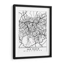 Sao Paulo - Mapas negros 77 - Emiliano Deificus | Cuadro decorativo de Canvas Lab