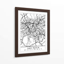 Sao Paulo - Mapas negros 77 - Emiliano Deificus | Cuadro decorativo de Canvas Lab
