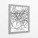 Sao Paulo - Mapas negros 77 - Emiliano Deificus | Cuadro decorativo de Canvas Lab