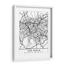 Sao Paulo - Mapas negros 77 - Emiliano Deificus | Cuadro decorativo de Canvas Lab