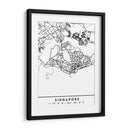 Singapore - Mapas negros 81 - Emiliano Deificus | Cuadro decorativo de Canvas Lab
