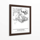 Singapore - Mapas negros 81 - Emiliano Deificus | Cuadro decorativo de Canvas Lab