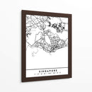 Singapore - Mapas negros 81 - Emiliano Deificus | Cuadro decorativo de Canvas Lab