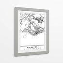 Singapore - Mapas negros 81 - Emiliano Deificus | Cuadro decorativo de Canvas Lab