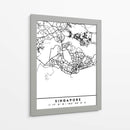 Singapore - Mapas negros 81 - Emiliano Deificus | Cuadro decorativo de Canvas Lab