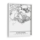 Singapore - Mapas negros 81 - Emiliano Deificus | Cuadro decorativo de Canvas Lab