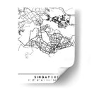 Singapore - Mapas negros 81 - Emiliano Deificus | Cuadro decorativo de Canvas Lab