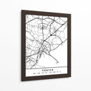 Venice - Mapas negros 91 - Emiliano Deificus | Cuadro decorativo de Canvas Lab