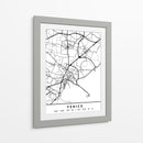 Venice - Mapas negros 91 - Emiliano Deificus | Cuadro decorativo de Canvas Lab