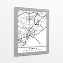 Venice - Mapas negros 91 - Emiliano Deificus | Cuadro decorativo de Canvas Lab