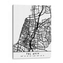 Tel Aviv - Mapas negros 87 - Emiliano Deificus | Cuadro decorativo de Canvas Lab