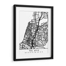 Tel Aviv - Mapas negros 87 - Emiliano Deificus | Cuadro decorativo de Canvas Lab