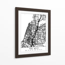 Tel Aviv - Mapas negros 87 - Emiliano Deificus | Cuadro decorativo de Canvas Lab