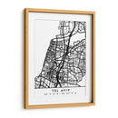Tel Aviv - Mapas negros 87 - Emiliano Deificus | Cuadro decorativo de Canvas Lab