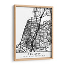 Tel Aviv - Mapas negros 87 - Emiliano Deificus | Cuadro decorativo de Canvas Lab