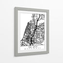 Tel Aviv - Mapas negros 87 - Emiliano Deificus | Cuadro decorativo de Canvas Lab