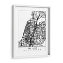Tel Aviv - Mapas negros 87 - Emiliano Deificus | Cuadro decorativo de Canvas Lab