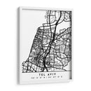 Tel Aviv - Mapas negros 87 - Emiliano Deificus | Cuadro decorativo de Canvas Lab