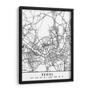 Seoul - Mapas negros 79 - Emiliano Deificus | Cuadro decorativo de Canvas Lab