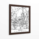 Seoul - Mapas negros 79 - Emiliano Deificus | Cuadro decorativo de Canvas Lab