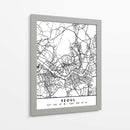Seoul - Mapas negros 79 - Emiliano Deificus | Cuadro decorativo de Canvas Lab