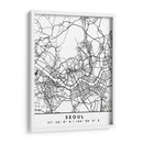 Seoul - Mapas negros 79 - Emiliano Deificus | Cuadro decorativo de Canvas Lab