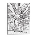 Pittsburgh - Mapas negros 67 - Emiliano Deificus | Cuadro decorativo de Canvas Lab