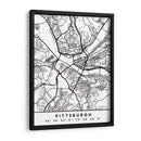 Pittsburgh - Mapas negros 67 - Emiliano Deificus | Cuadro decorativo de Canvas Lab