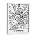 Pittsburgh - Mapas negros 67 - Emiliano Deificus | Cuadro decorativo de Canvas Lab