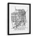 San Francisco - Mapas negros 75 - Emiliano Deificus | Cuadro decorativo de Canvas Lab