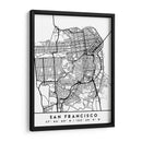 San Francisco - Mapas negros 75 - Emiliano Deificus | Cuadro decorativo de Canvas Lab
