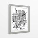 San Francisco - Mapas negros 75 - Emiliano Deificus | Cuadro decorativo de Canvas Lab