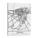 Tehran - Mapas negros 86 - Emiliano Deificus | Cuadro decorativo de Canvas Lab