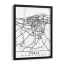 Tehran - Mapas negros 86 - Emiliano Deificus | Cuadro decorativo de Canvas Lab