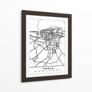Tehran - Mapas negros 86 - Emiliano Deificus | Cuadro decorativo de Canvas Lab