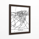 Tehran - Mapas negros 86 - Emiliano Deificus | Cuadro decorativo de Canvas Lab
