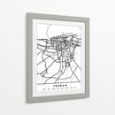 Tehran - Mapas negros 86 - Emiliano Deificus | Cuadro decorativo de Canvas Lab