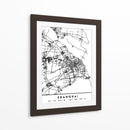 Shanghai - Mapas negros 80 - Emiliano Deificus | Cuadro decorativo de Canvas Lab
