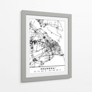 Shanghai - Mapas negros 80 - Emiliano Deificus | Cuadro decorativo de Canvas Lab