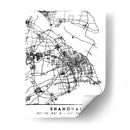 Shanghai - Mapas negros 80 - Emiliano Deificus | Cuadro decorativo de Canvas Lab