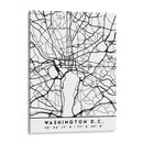 Washington, D.C. - Mapas negros 93 - Emiliano Deificus | Cuadro decorativo de Canvas Lab