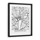 Washington, D.C. - Mapas negros 93 - Emiliano Deificus | Cuadro decorativo de Canvas Lab
